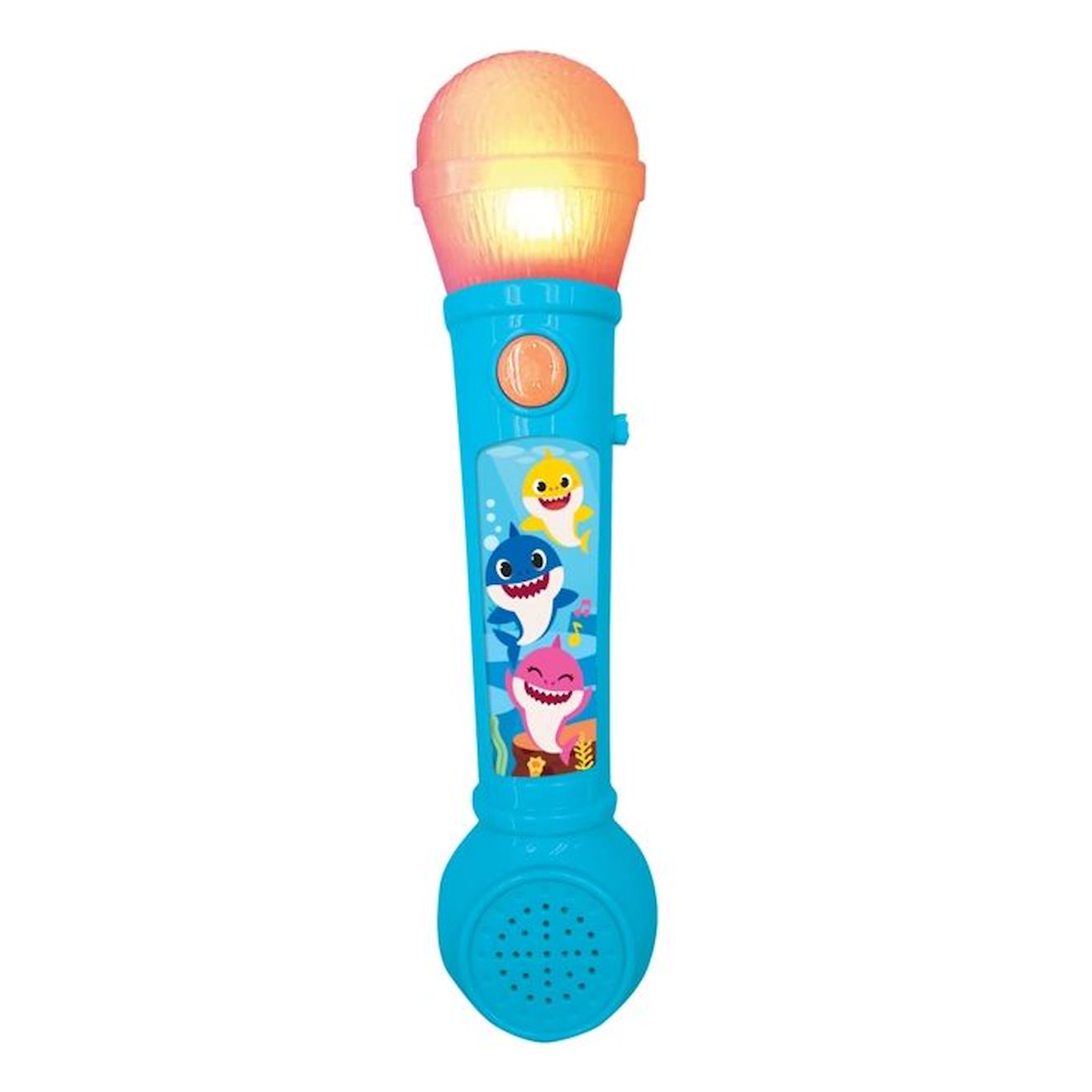 Microphone Lumineux avec Mélodies et Effets Sonores Baby Shark bleu