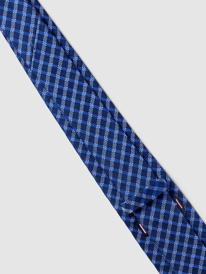 Seidenkrawatte mit Allover-Muster Modell 'WOVEN GINGHAM' in hellgrau