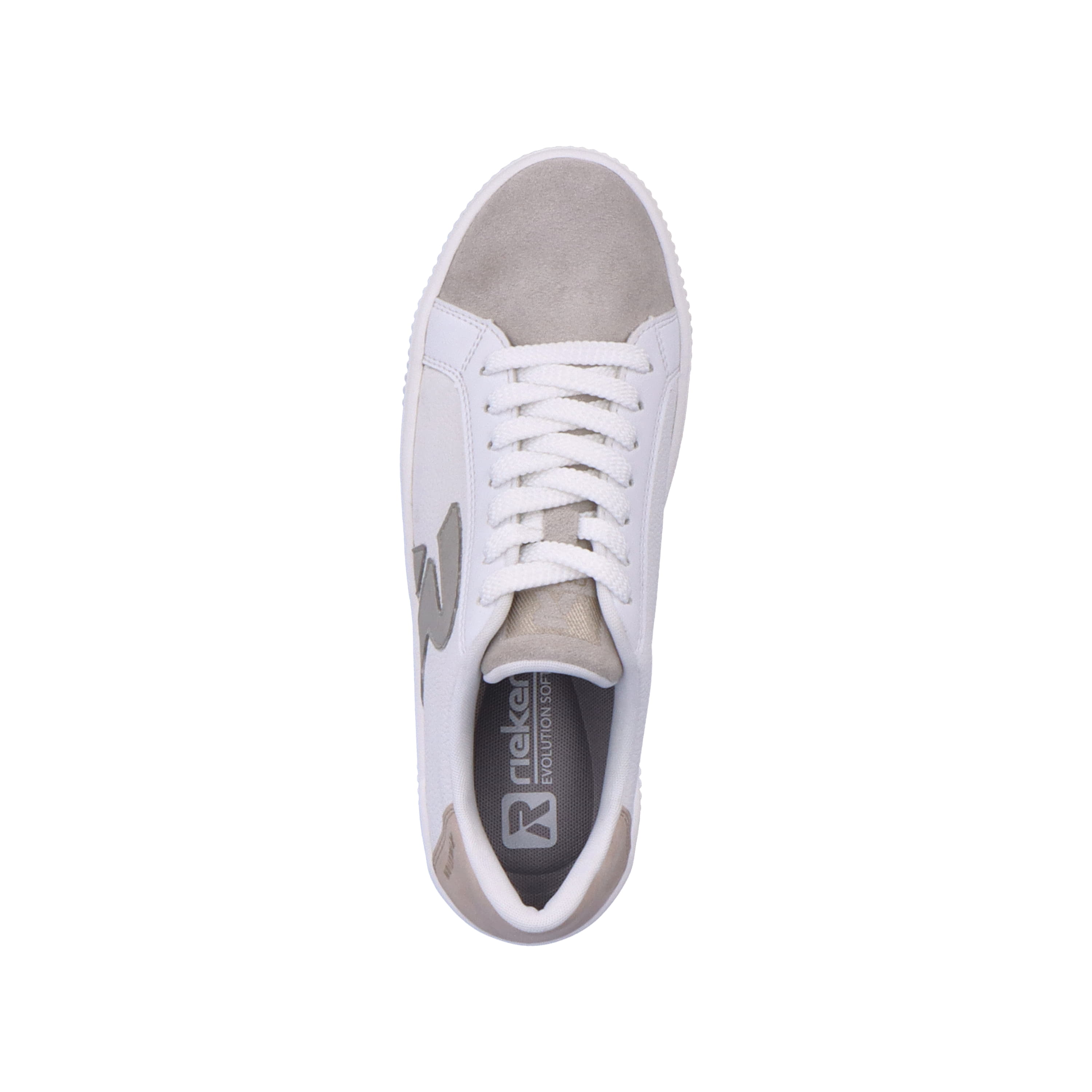 Rieker Damen Sneaker Low vanilla-white stone-grey