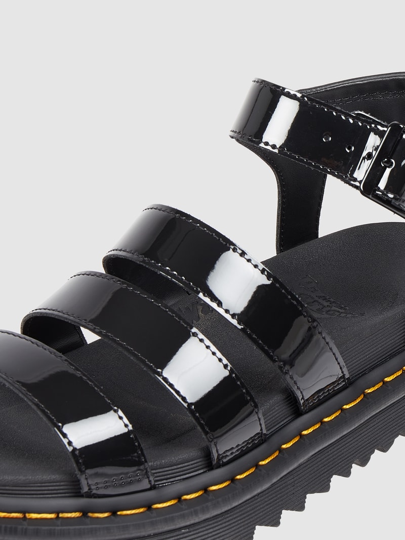 Sandalen aus Leder Modell 'Blaire' in schwarz