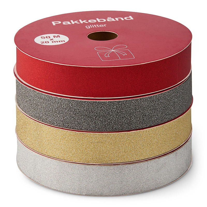 Home Pakkebånd 50 mx20 mm glitter