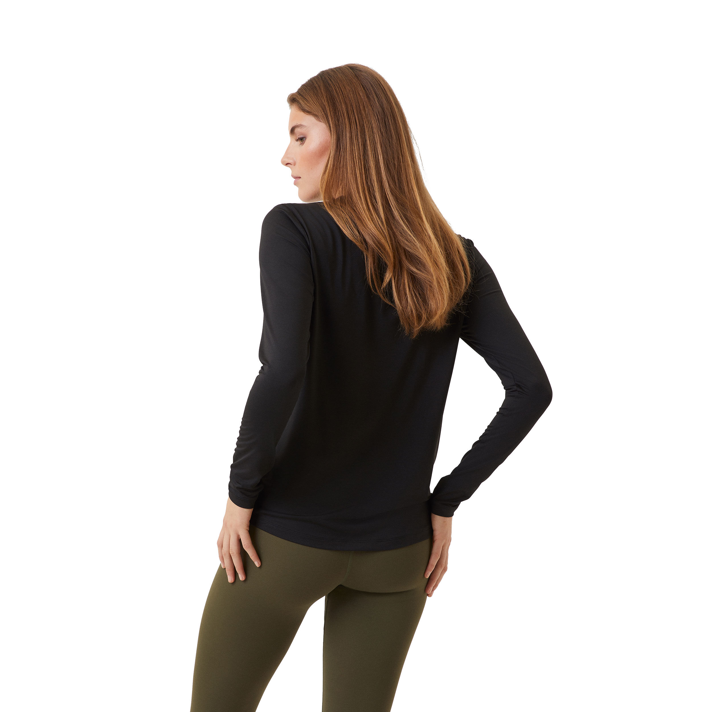Borg Longsleeve Damen - Schwarz