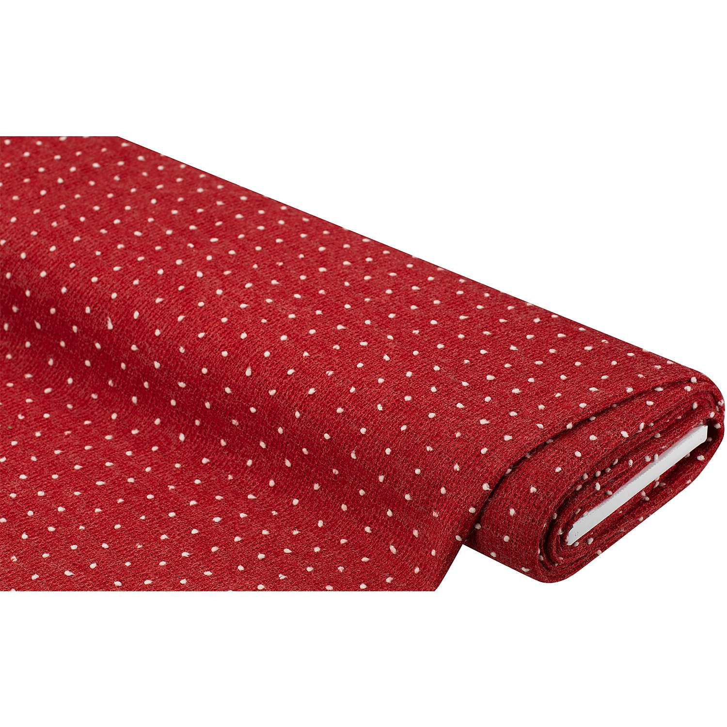 Strickstoff mit Noppen, rot/weiß