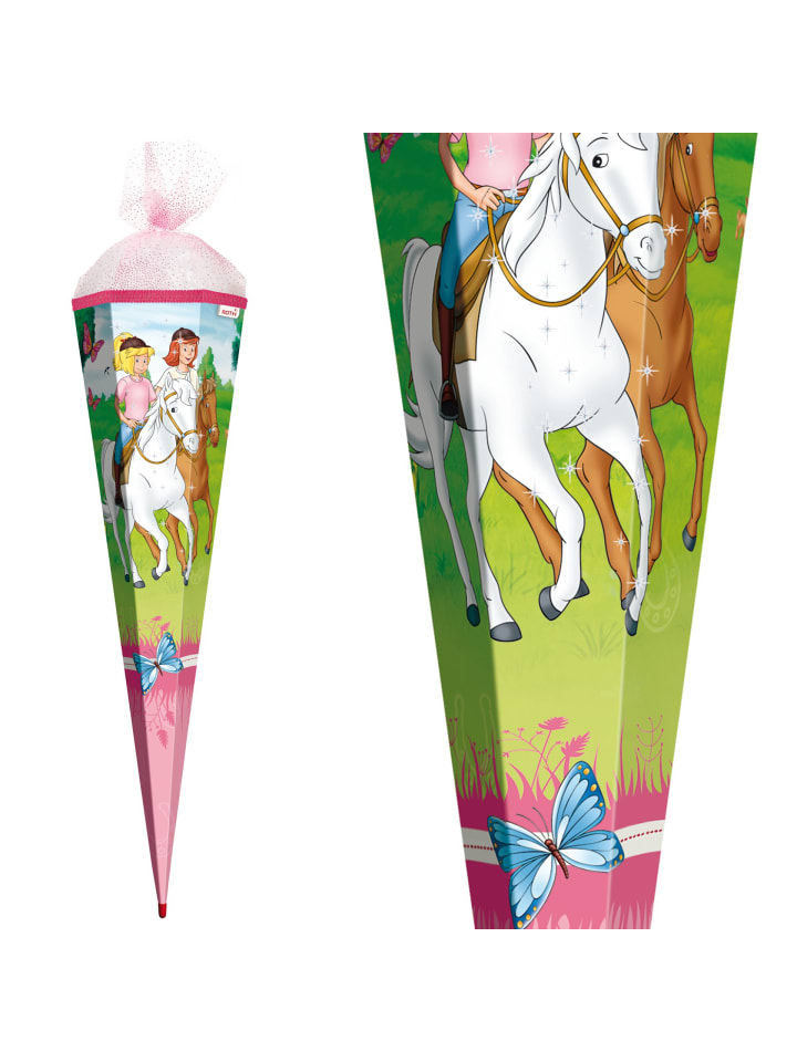 ROTH Schultüte groß Bibi & Tina Pferdefreunde 85 cm, Glitter in Pink günstig kaufen onesize