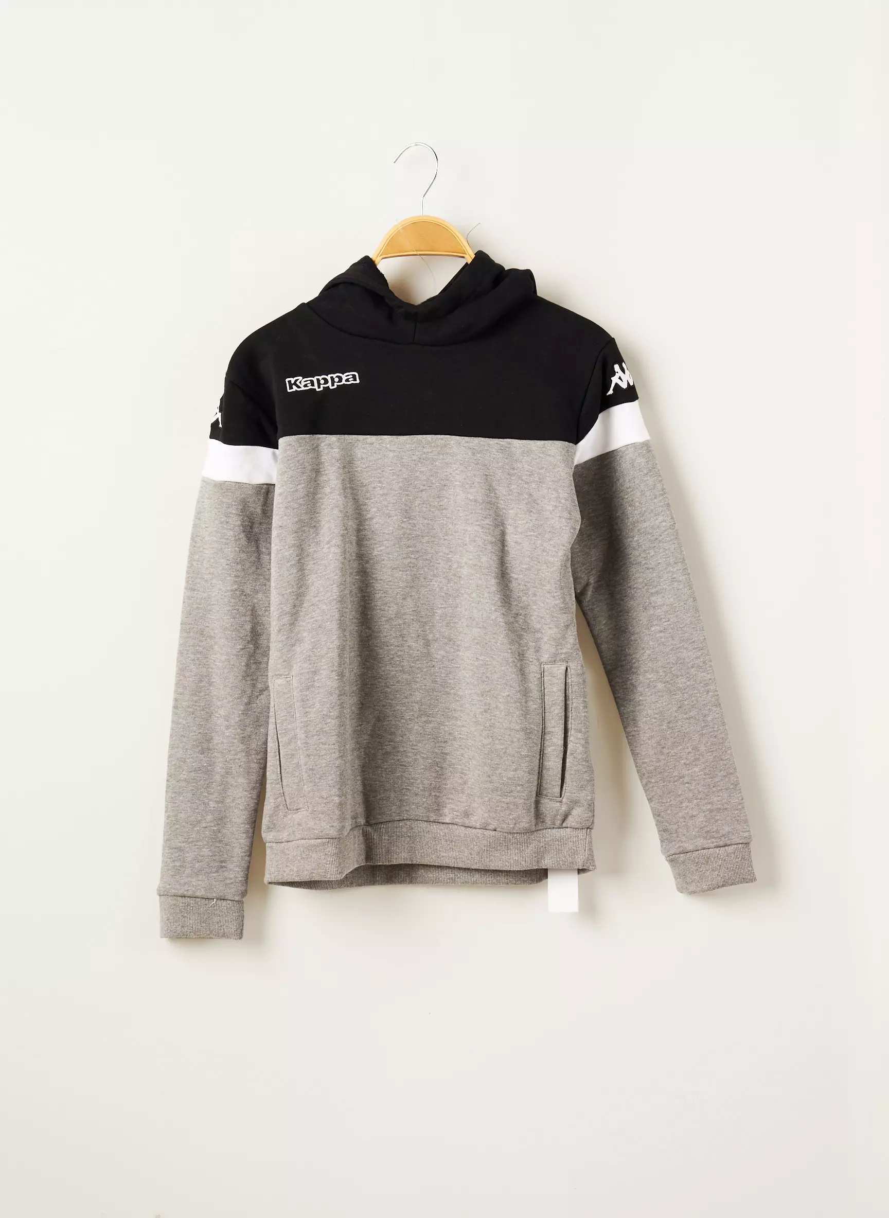 Kappa Sweat Capuche Garcon couleur gris