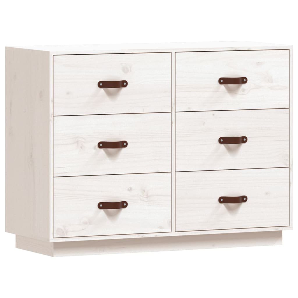 vidaXL Sideboard Sideboard Weiß 100x40x75 cm Massivholz Kiefer (1 St)