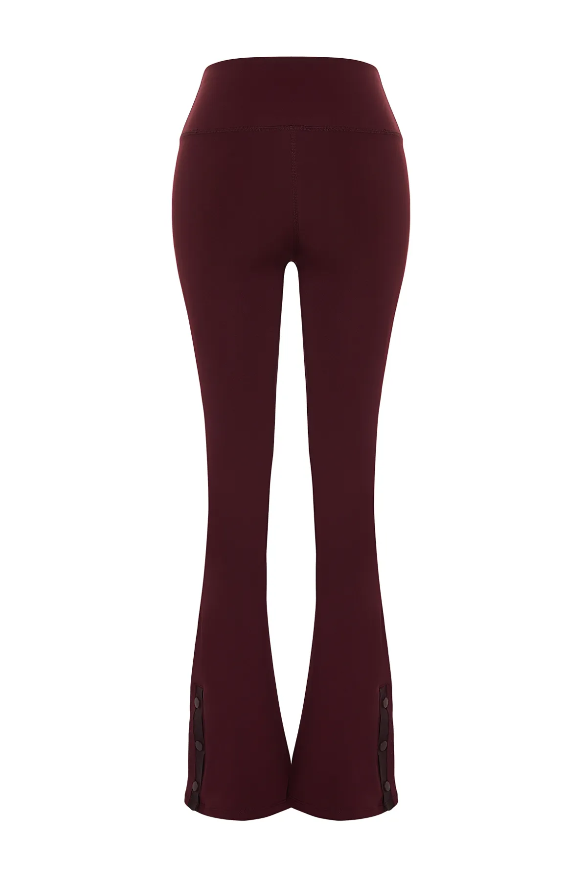 Trendyol Collection  Dark Cherry Recovery Leg Stud Detaillierte spanische Bein-Yoga-Strick-Sportleggings THMAW24TY00015
