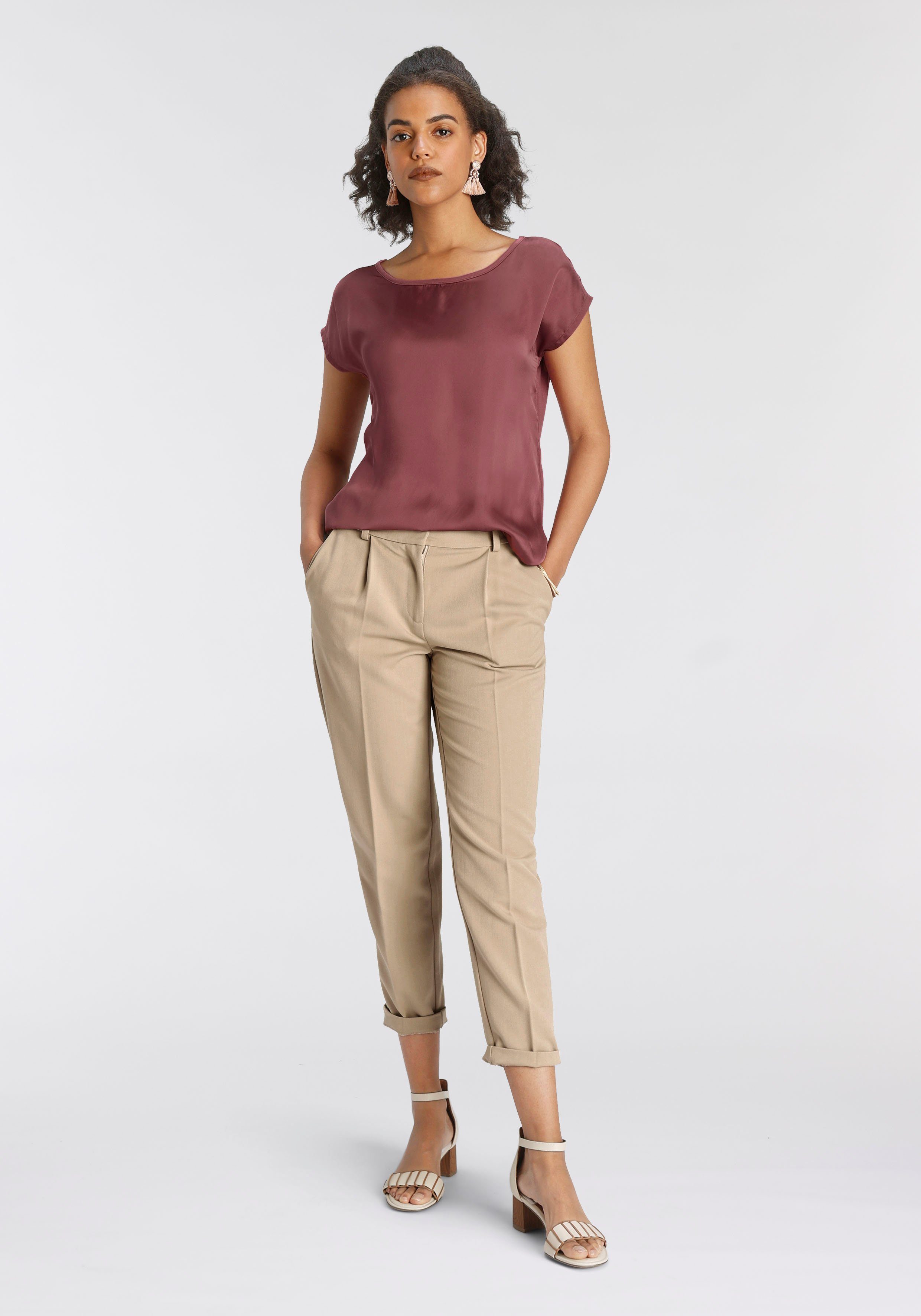 Laura Scott Shirtbluse aus Satin und Jersey - NEUE KOLLEKTION