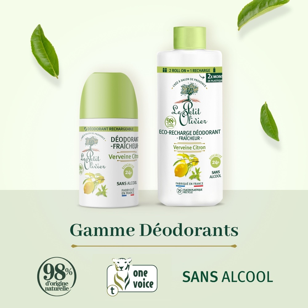 le petit olivier Eco-recharge Déodorant Fraîcheur Verveine Citron Déodorant