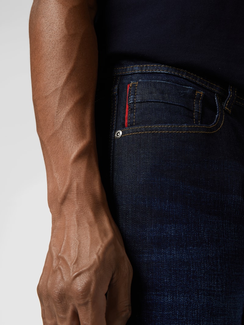 Regular Fit Jeans mit Stretch-Anteil Modell 'Houston' in dunkelblau