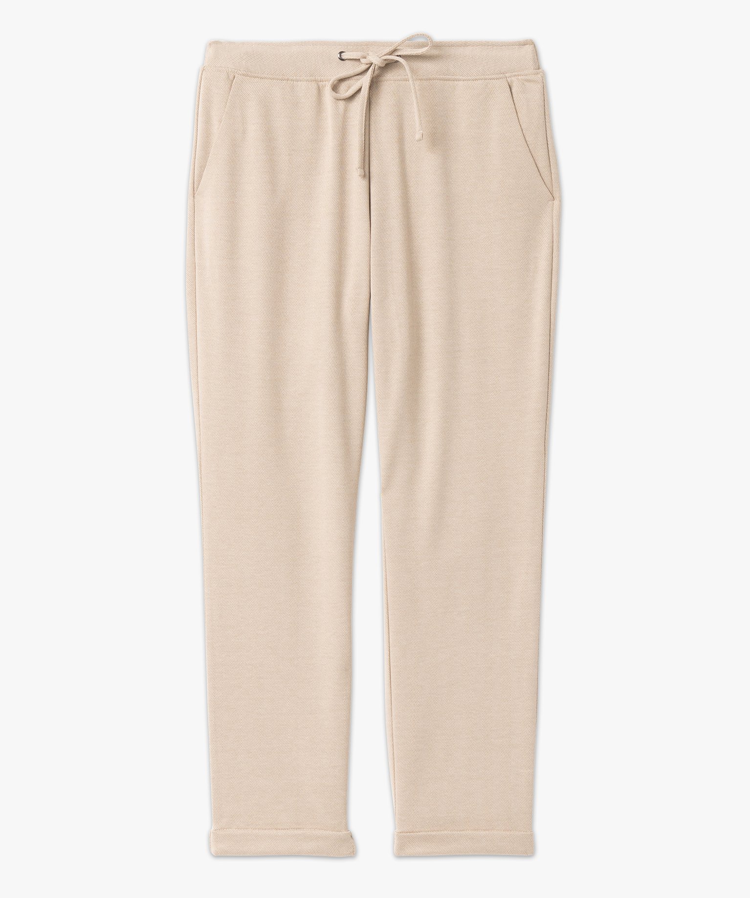 Pantalon en maille extensible à micro motifs femme imprime | GEMO