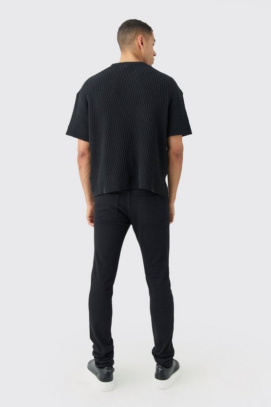 Strukturiertes Oversize T-Shirt