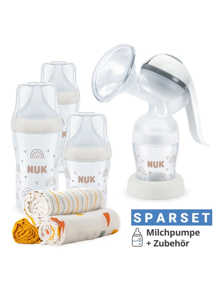 NUK Premium Still-Set Basic 7-tlg. - Handmilchpumpe in weiss,motiv günstig kaufen onesize