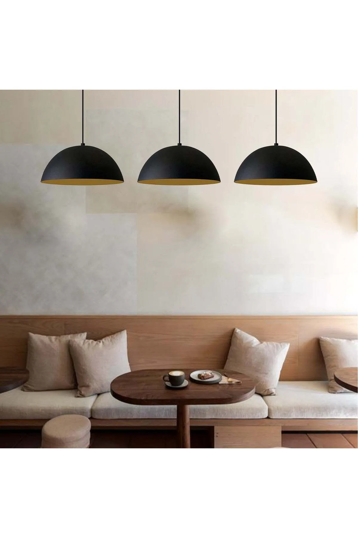 Bamyum  3x Lampe E27 Metall Hängelampe & Deckenlampe, Set aus 2-3-4 Pendellampen Hängelampe Pendelleuchte