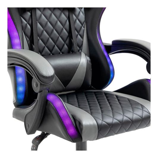 Scaun de gaming AMSTRAD AMS ULTIMATE LED negru