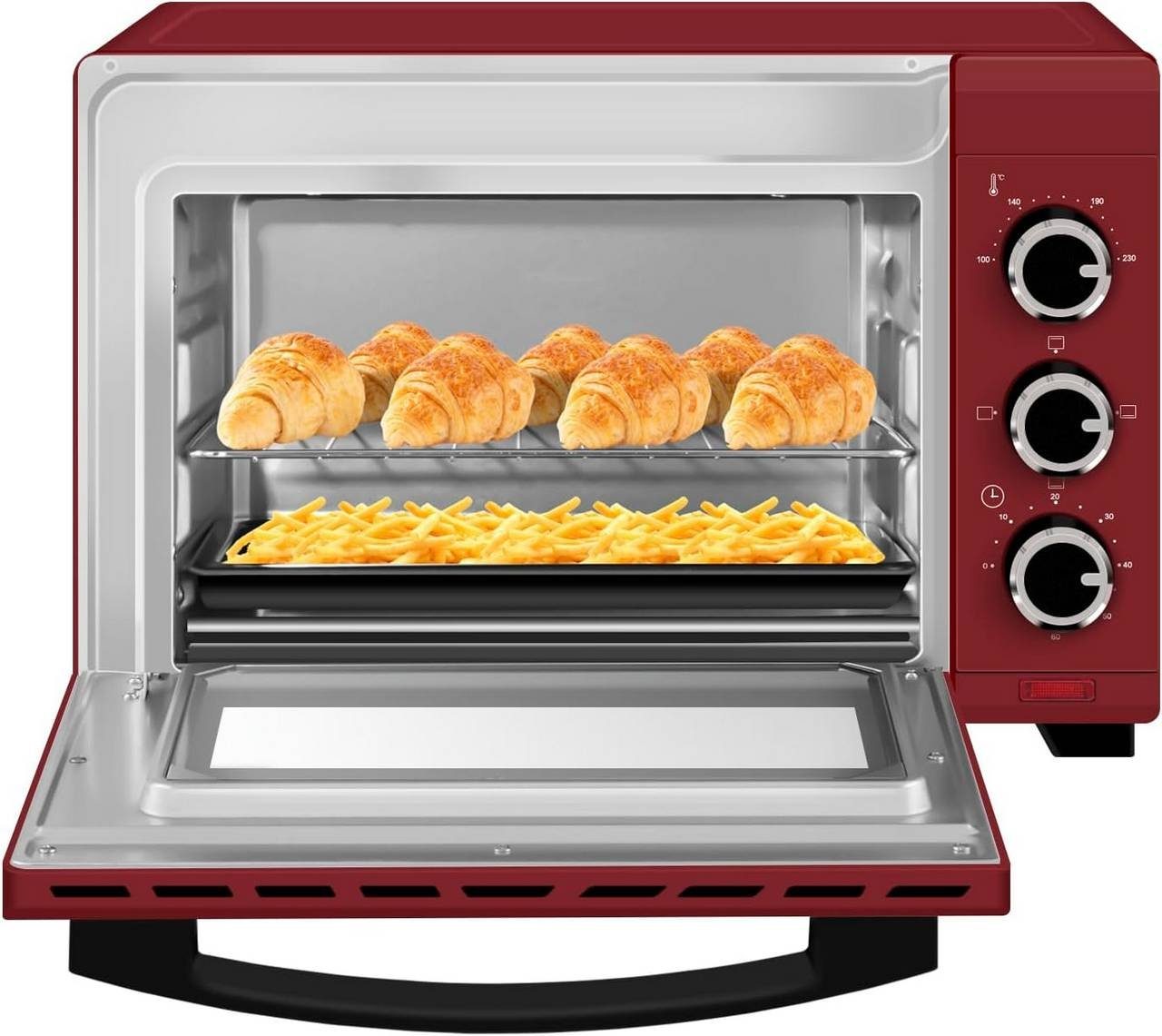 Woltu Minibackofen, Mini Backofen 21L,1280W,Timer 60 Min