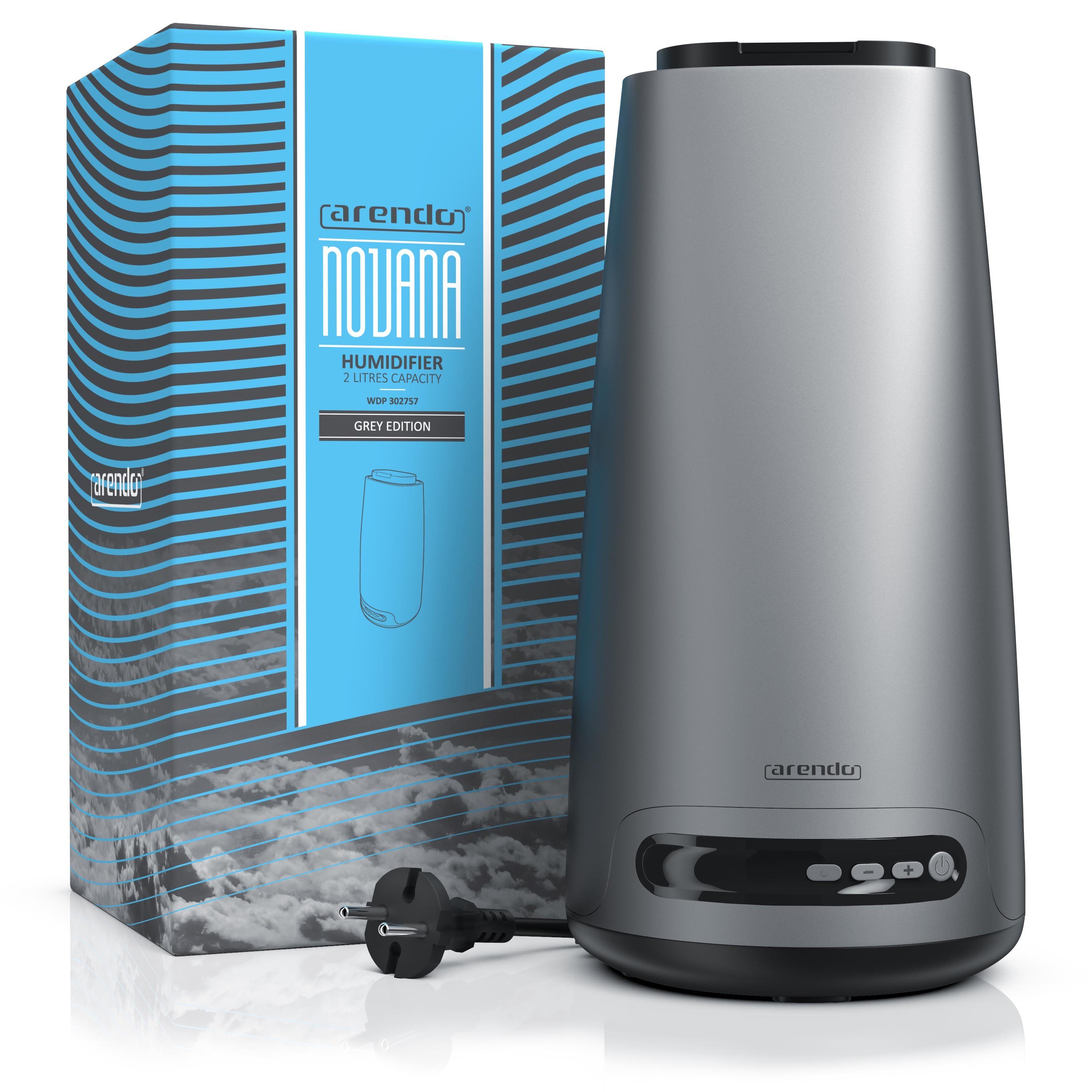 Arendo Luftbefeuchter, 2 l Wassertank, Design Luftbefeuchter mit Aroma-Reservoir - Novana