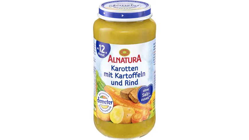 Alnatura Bio Karotte-Kartoffel-Rind, Babygläschen (ab 12. Mon.) 250 g