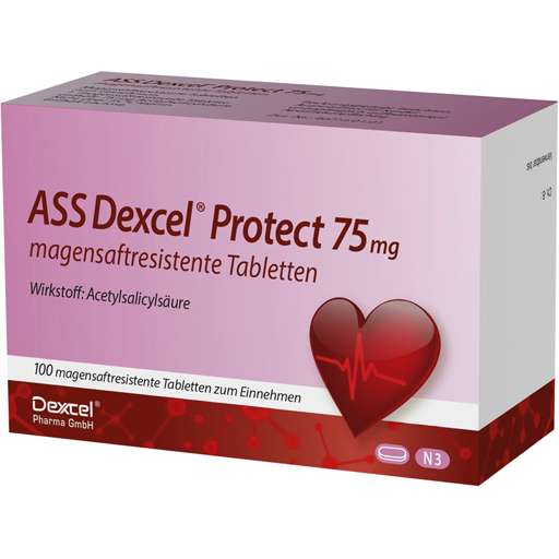 ASS Dexcel Protect 75 mg magensaftres.Tabletten  100 St  Tabletten, magensaftresistent
