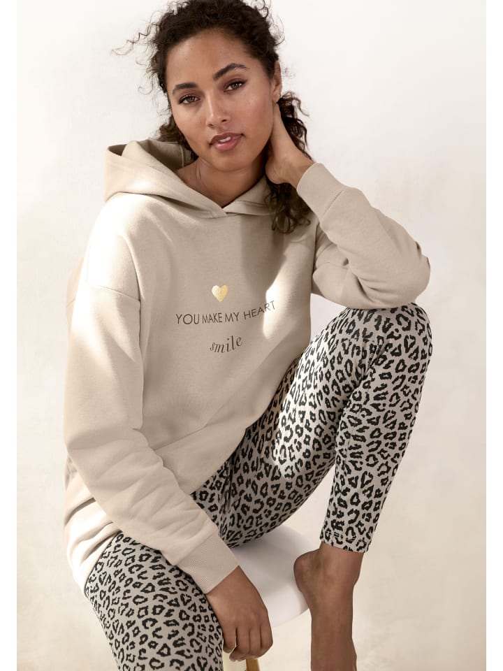 LASCANA Leggings in taupe-leo günstig kaufen