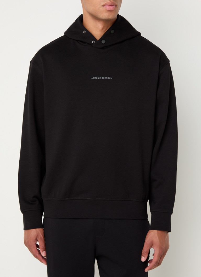 Sweat à capuche Armani Exchange avec logo et matière stretch