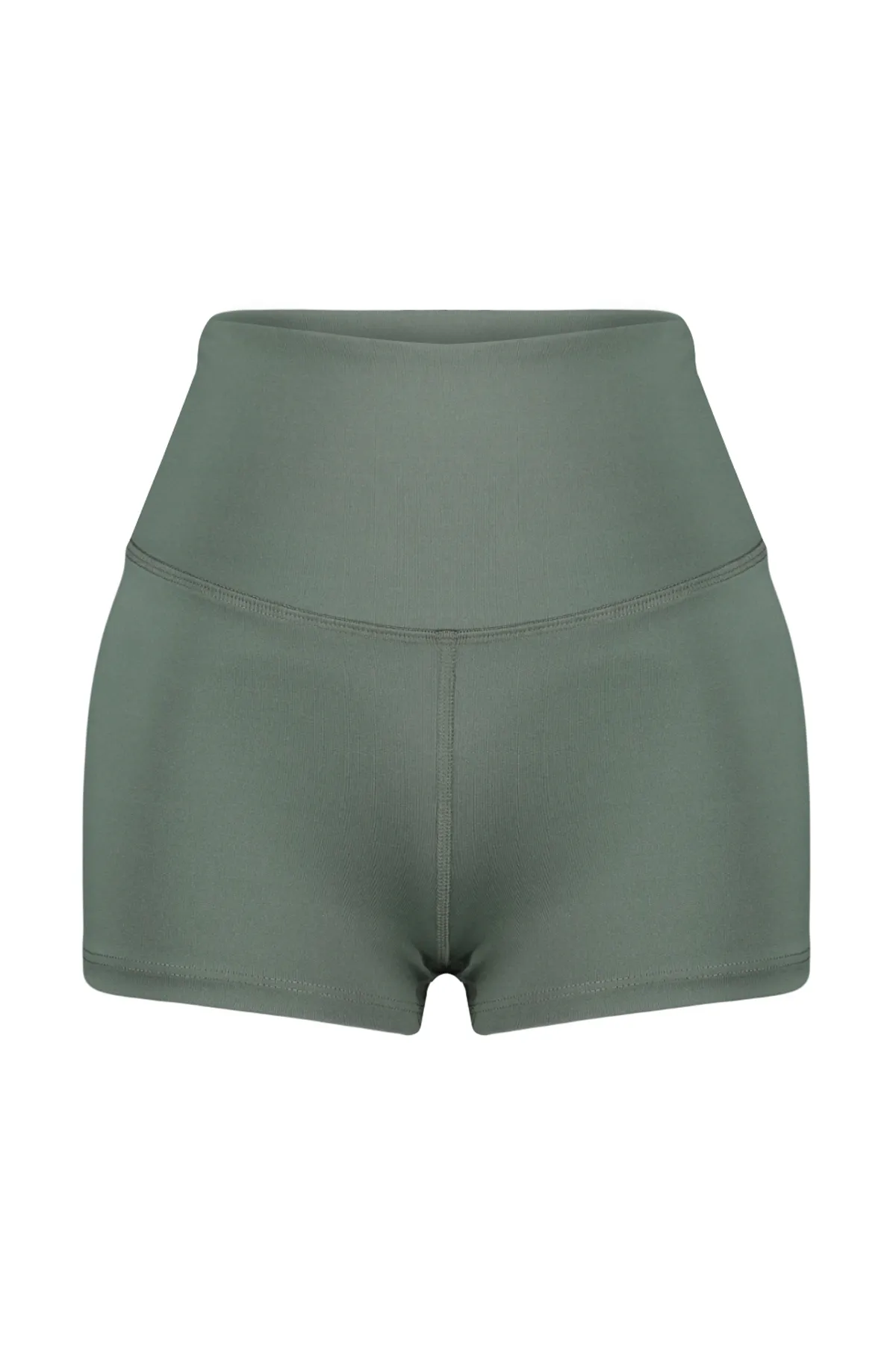 Trendyol Collection  Khakifarbene Restorer-Taillenreflektor-bedruckte gestrickte Sport-Extra-Shorts/kurze Leggings THMSS23TY00019