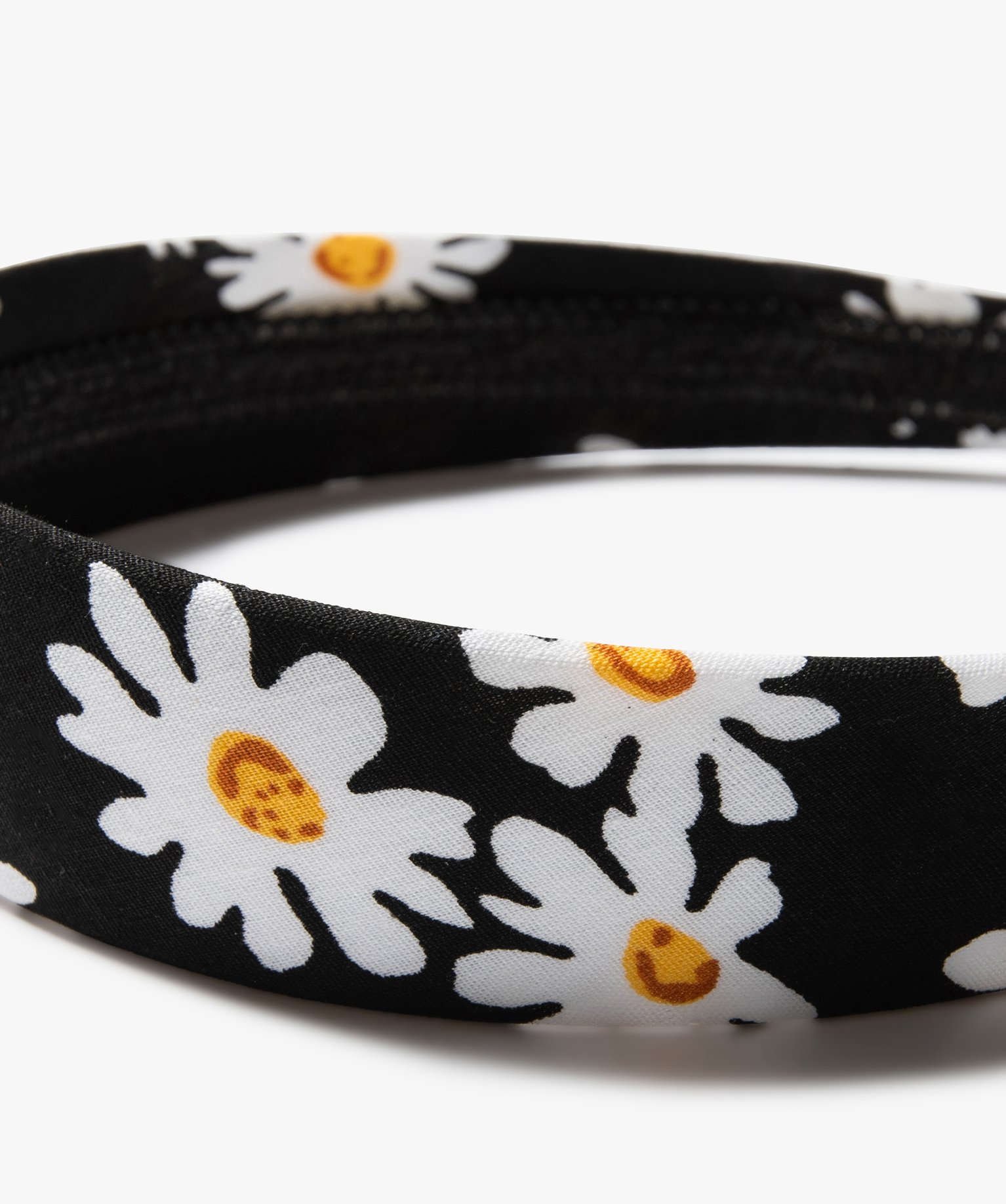 Serre-tête femme à motif fleuri noir | GEMO