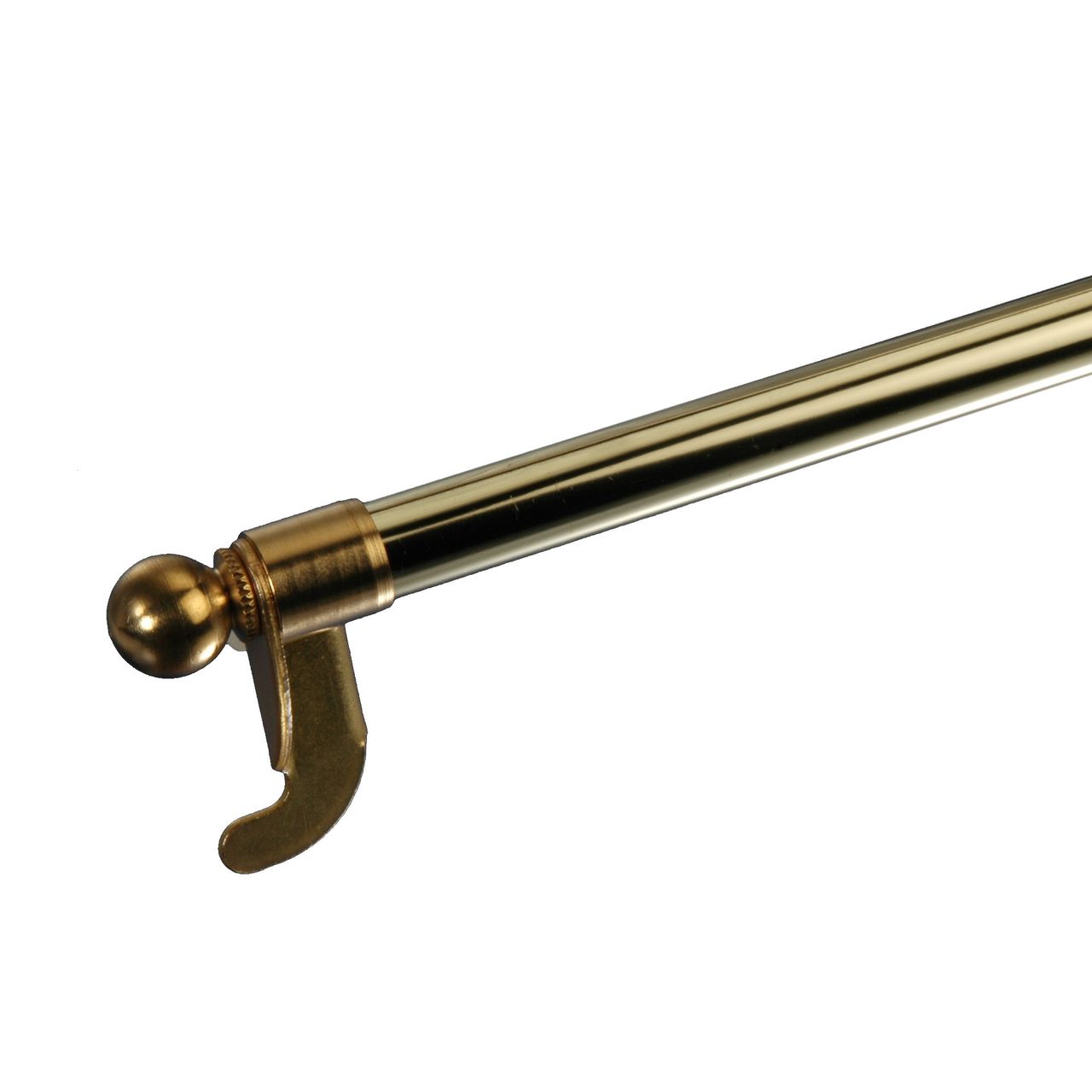 Bella Casa Bistrostange, Scheibengardinenstange Klemmstange 12 mm Ø, messing, ausziehbar 100-130 cm