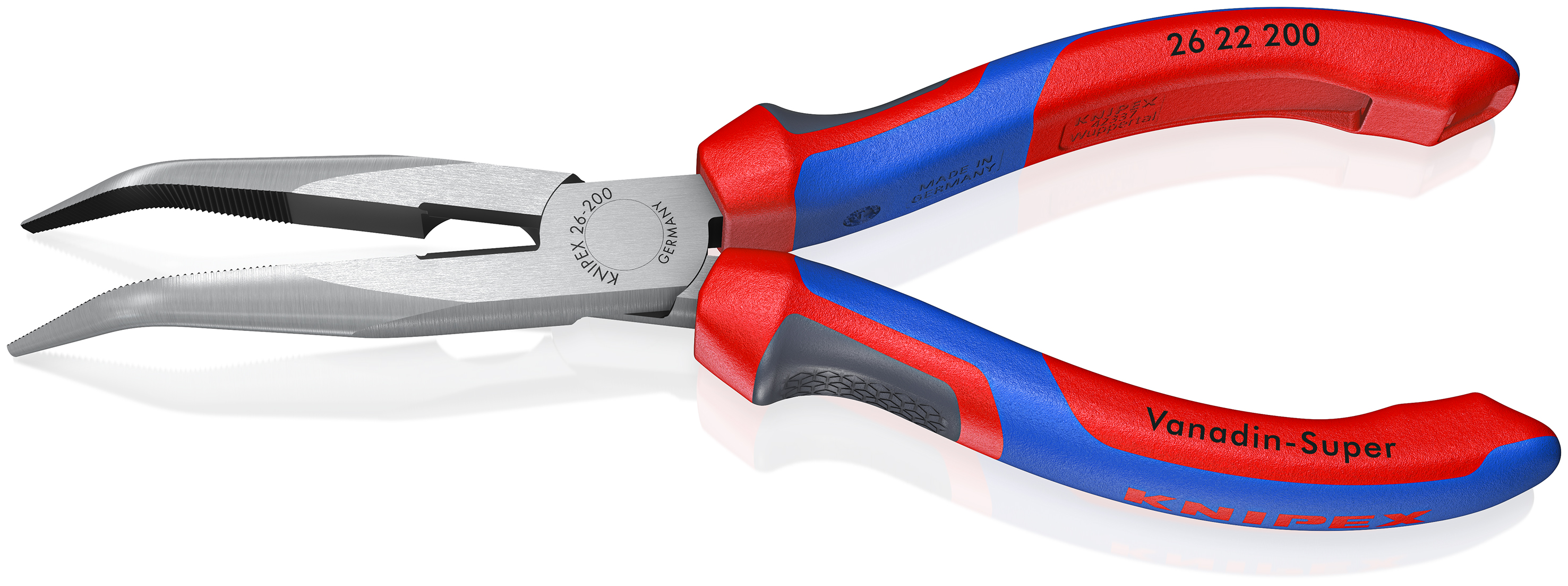 Alicate curvo para telefone Knipex 26 22 200 + cortador lateral 200 mm