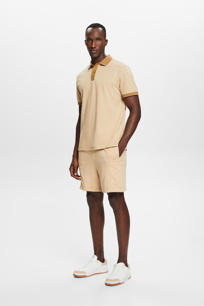Zweifarbiges Piqué-Poloshirt