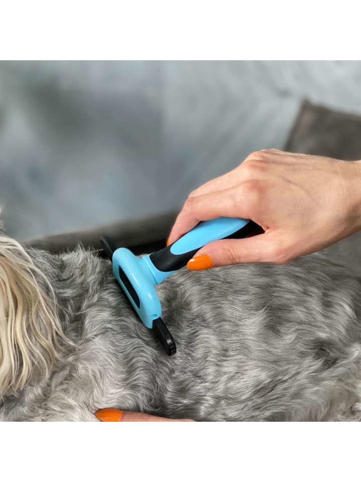 Intirilife Hundebürste Tierhaarbürste in Schwarz - Blau günstig kaufen onesize