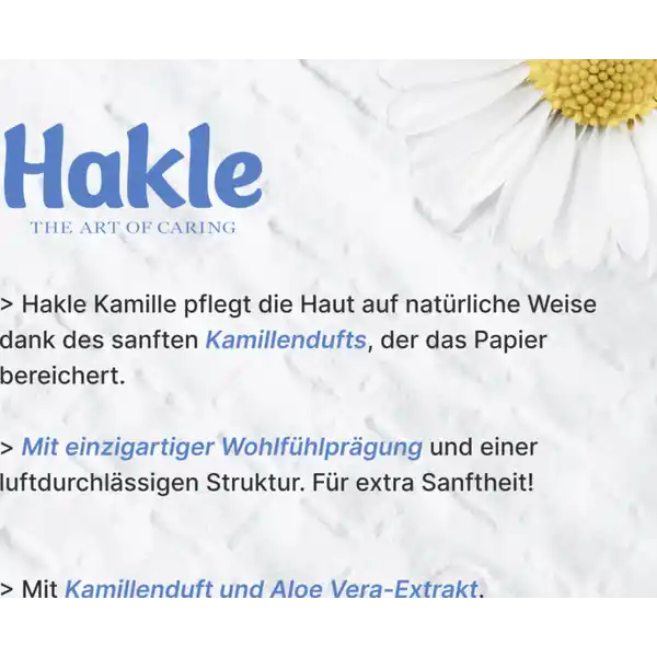 Toilettenpapier Kamille mit Duft & Dekor