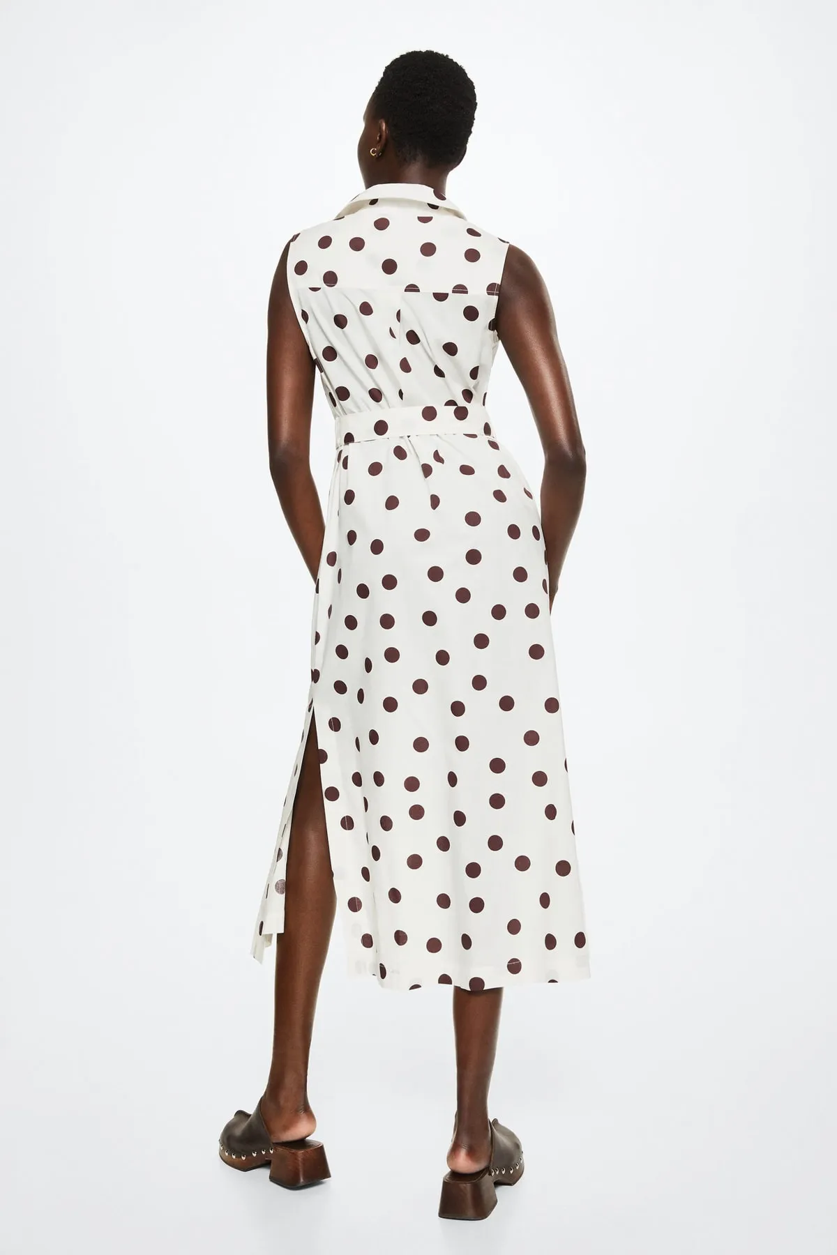 MANGO  Ecrufarbenes Damenkleid 37012883