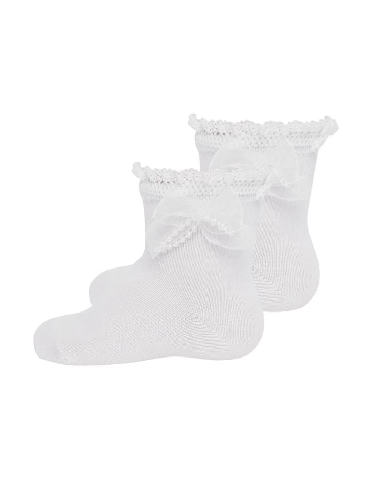 ewers 2er-Set Socken Taufsöckchen mit Spitze in weiß günstig kaufen