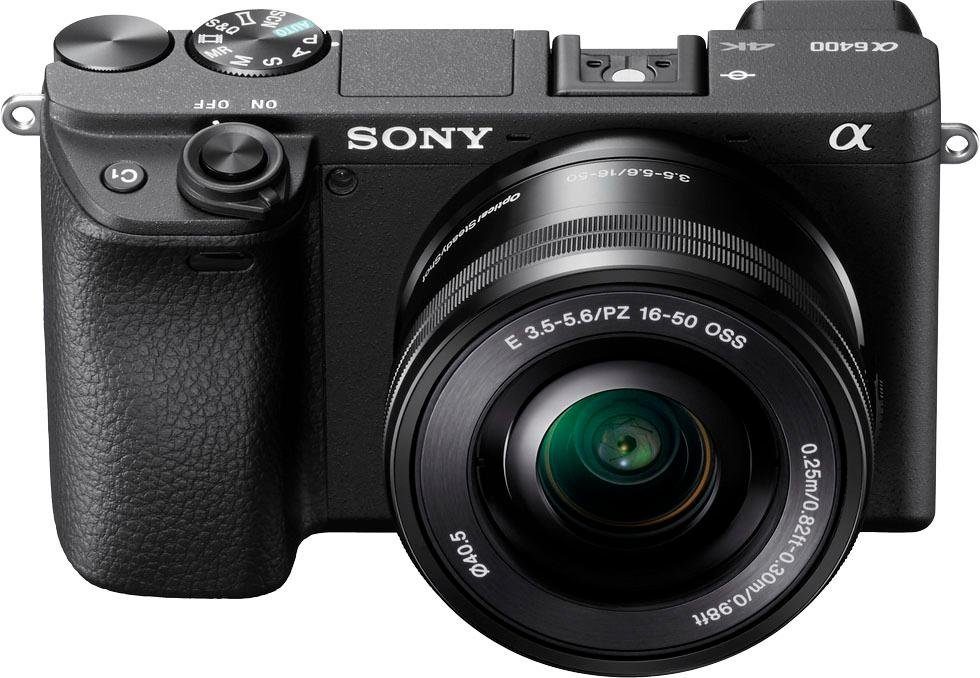 Sony ILCE-6400LB - Alpha 6400 E-Mount Systemkamera (24,2 MP, Bluetooth, NFC, WLAN (Wi-Fi), 4K Video, 180° Klapp-Display, XGA OLED Sucher, L-Kit 16-50mm Objektiv)