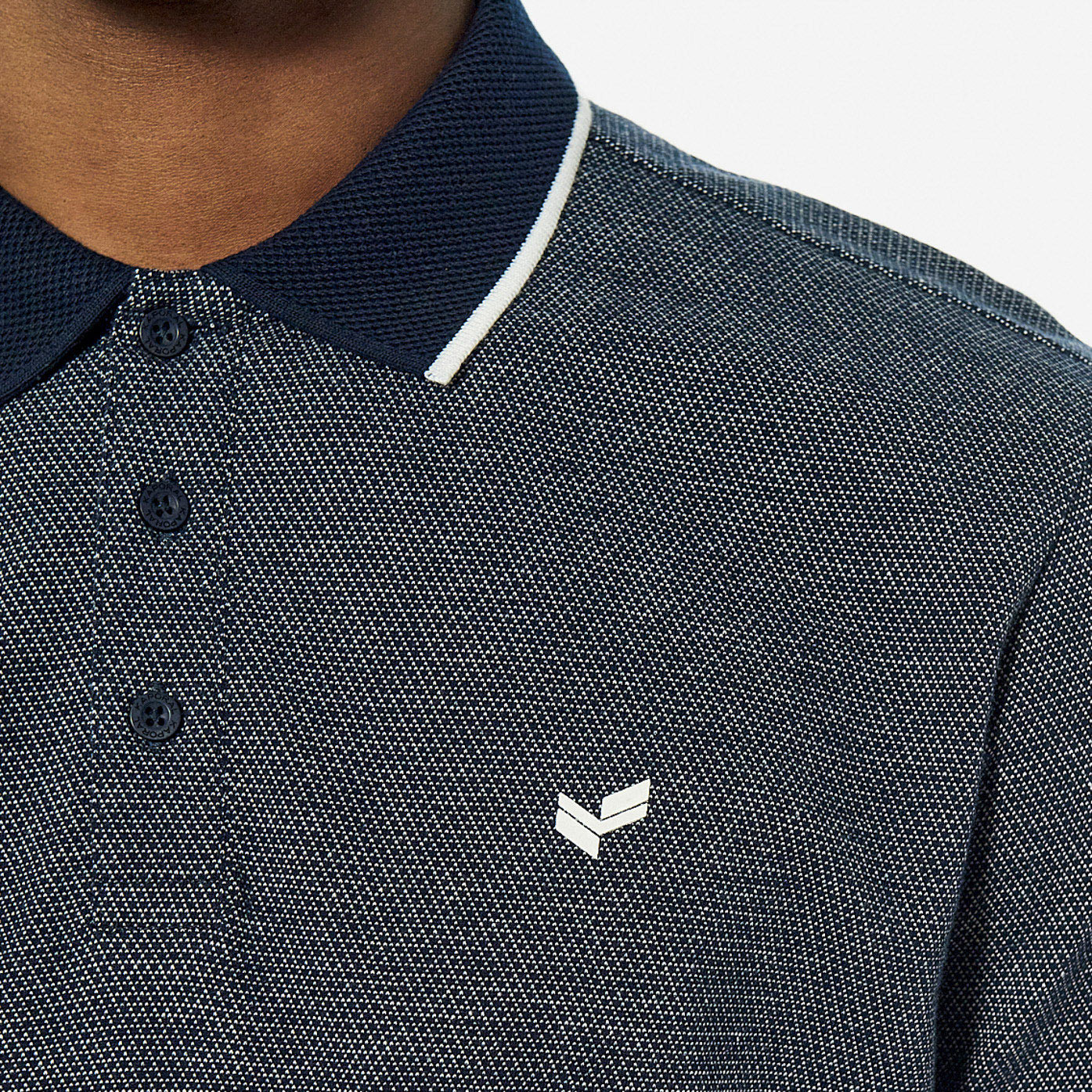 BUDY   Polo bleu Homme  en 100% coton bio