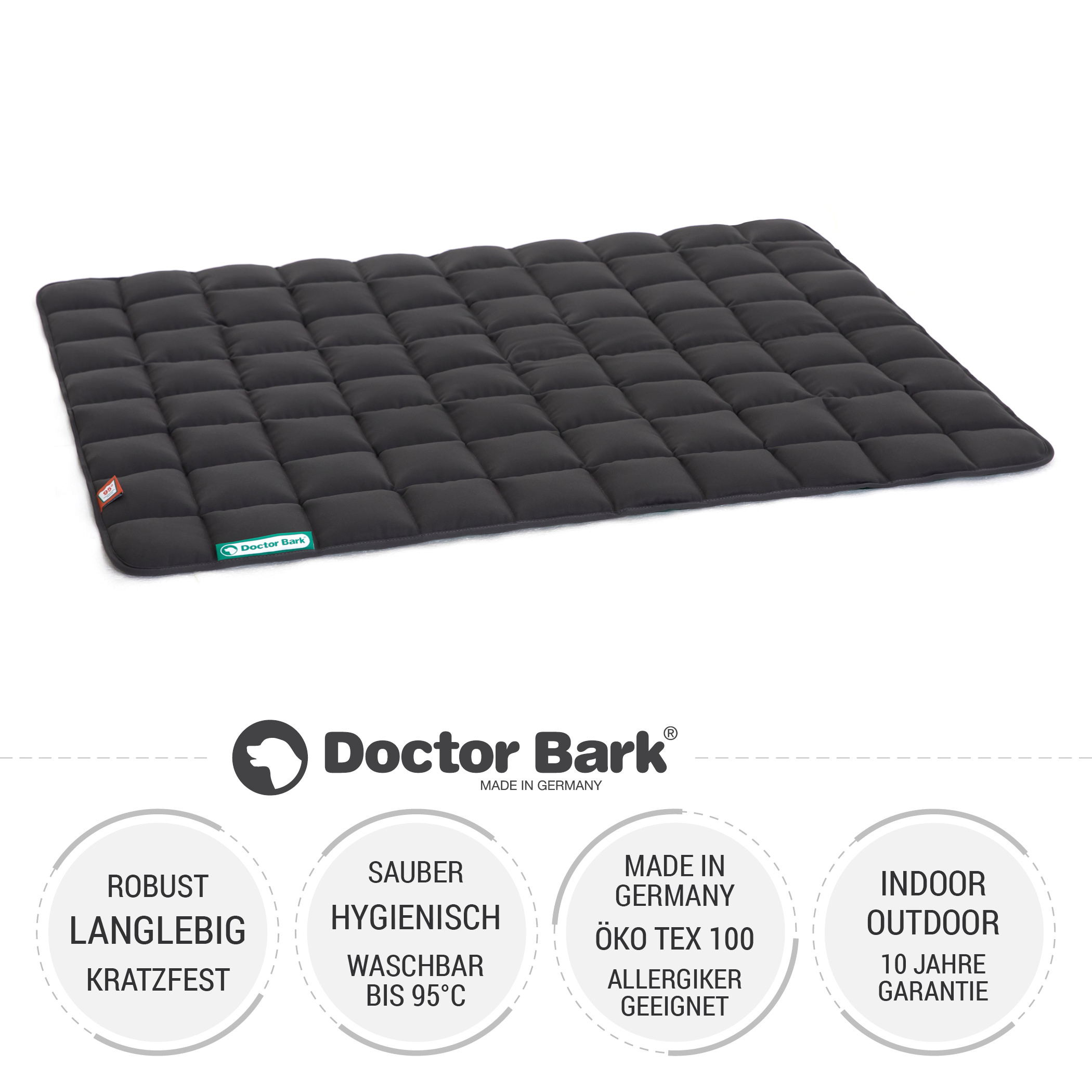 Doctor Bark Hundedecken Doctor Bark Wendedecke grau/ grün L