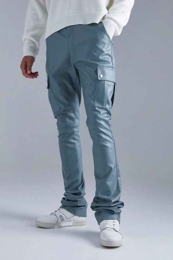 Tall Skinny PU-Schlaghose