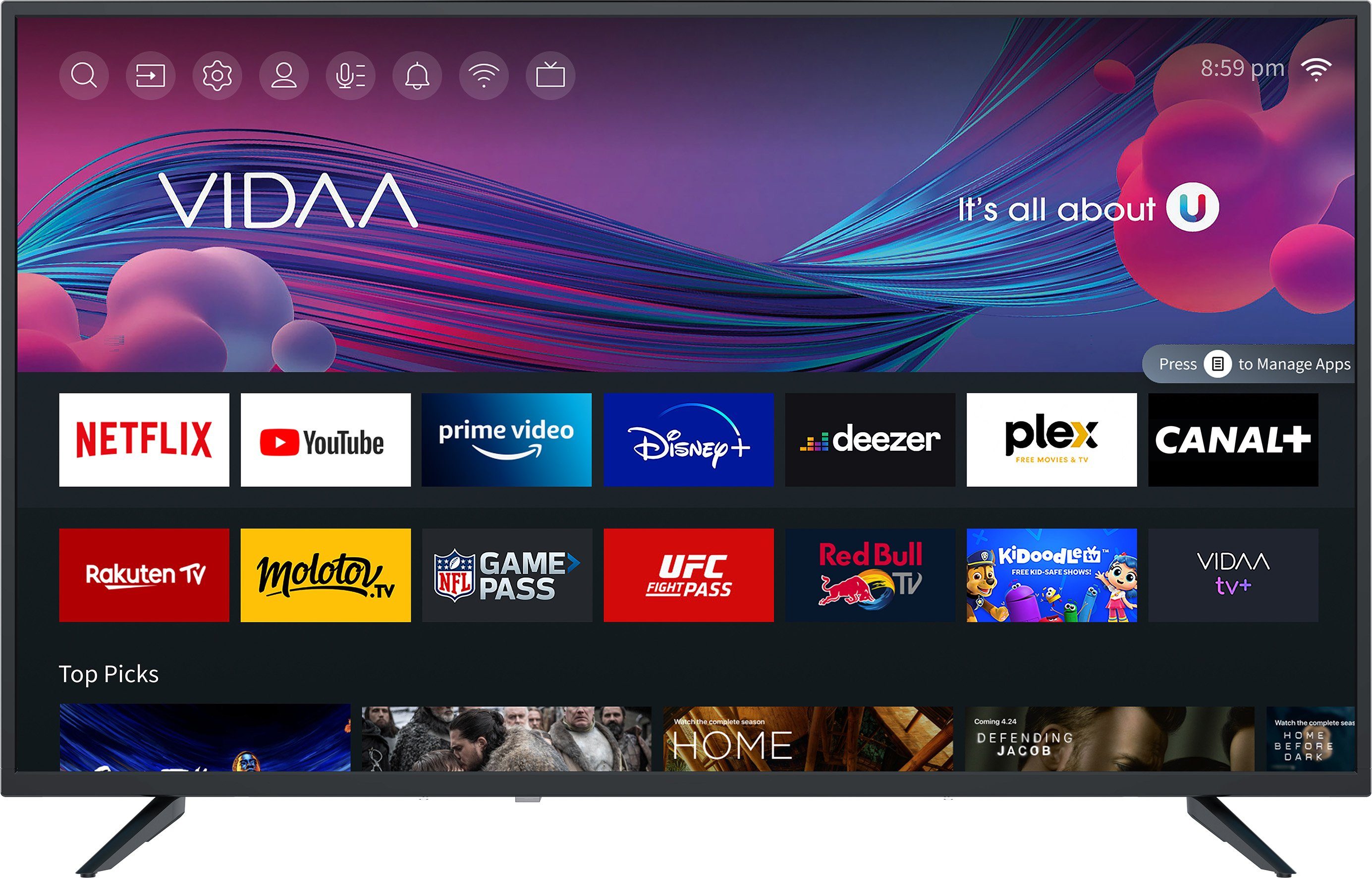 Jay-Tech S43U34302VJ LCD-LED Fernseher (109,00 cm/43 Zoll, 4K Ultra HD, Smart-TV)
