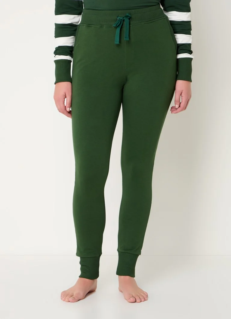 Calça de moletom Snurk de cintura alta e corte afunilado, feita de algodão orgânico.