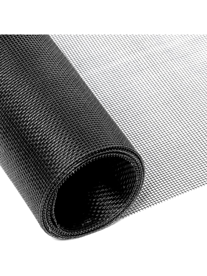 Intirilife Fliegennetz aus Fiberglas Meterware Maschenweite 1,2mm in Schwarz - Breite 150cm günstig kaufen onesize
