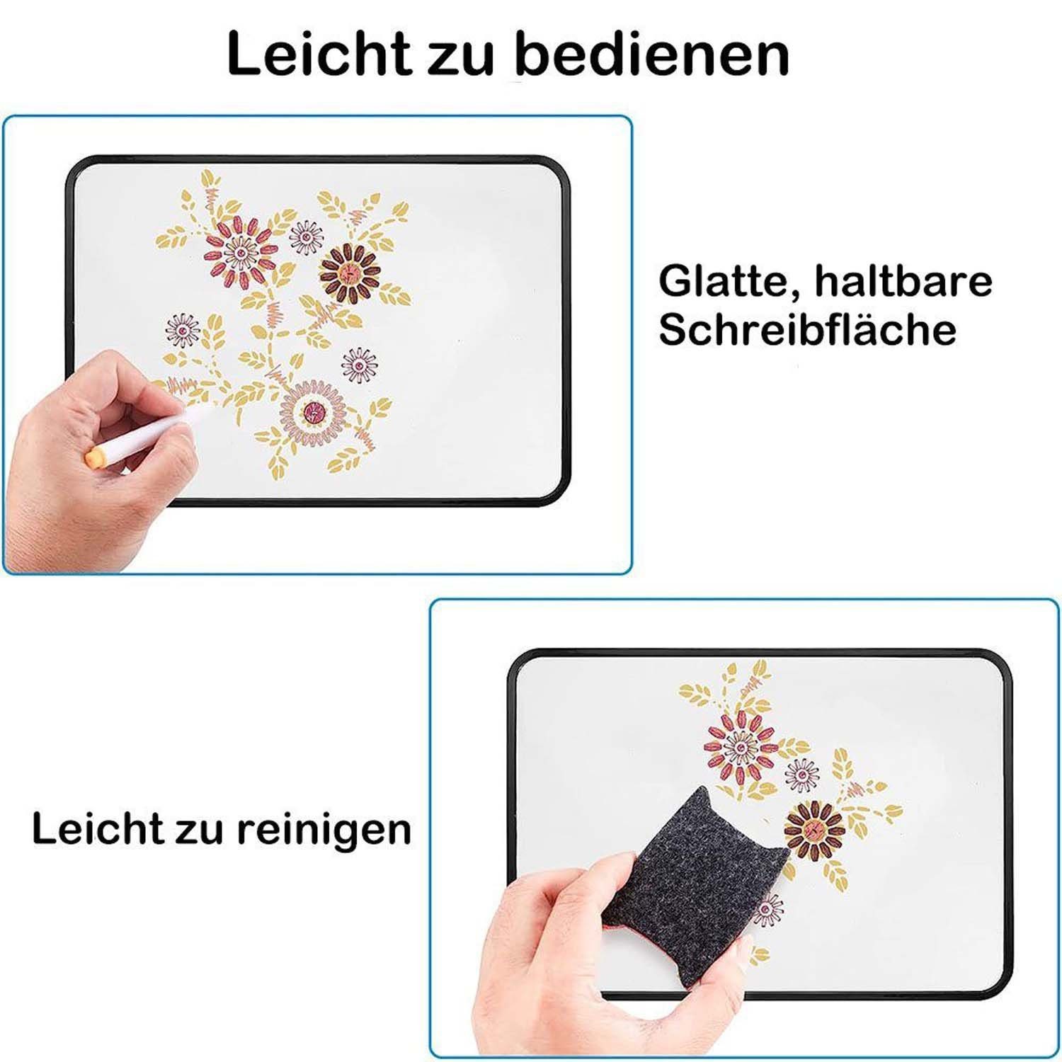 flowgoer Bügelpolster Doppelseitige magnetische Mini-Schreibtafel im A4-Format