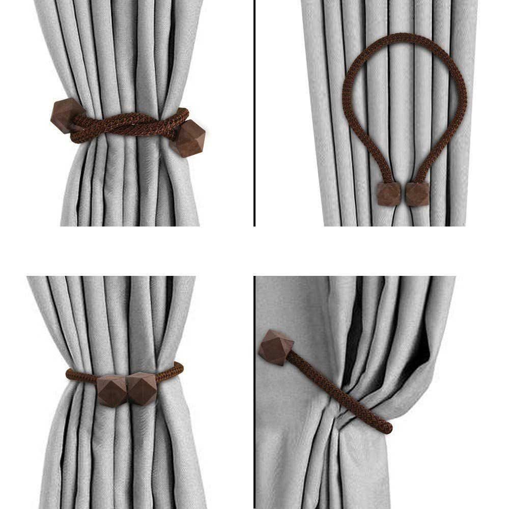 Raffhalter 2 Stück Raffhalter für vorhänge Magnetische, gardinenhalter Schnallen, Bizaical, (2-tlg)