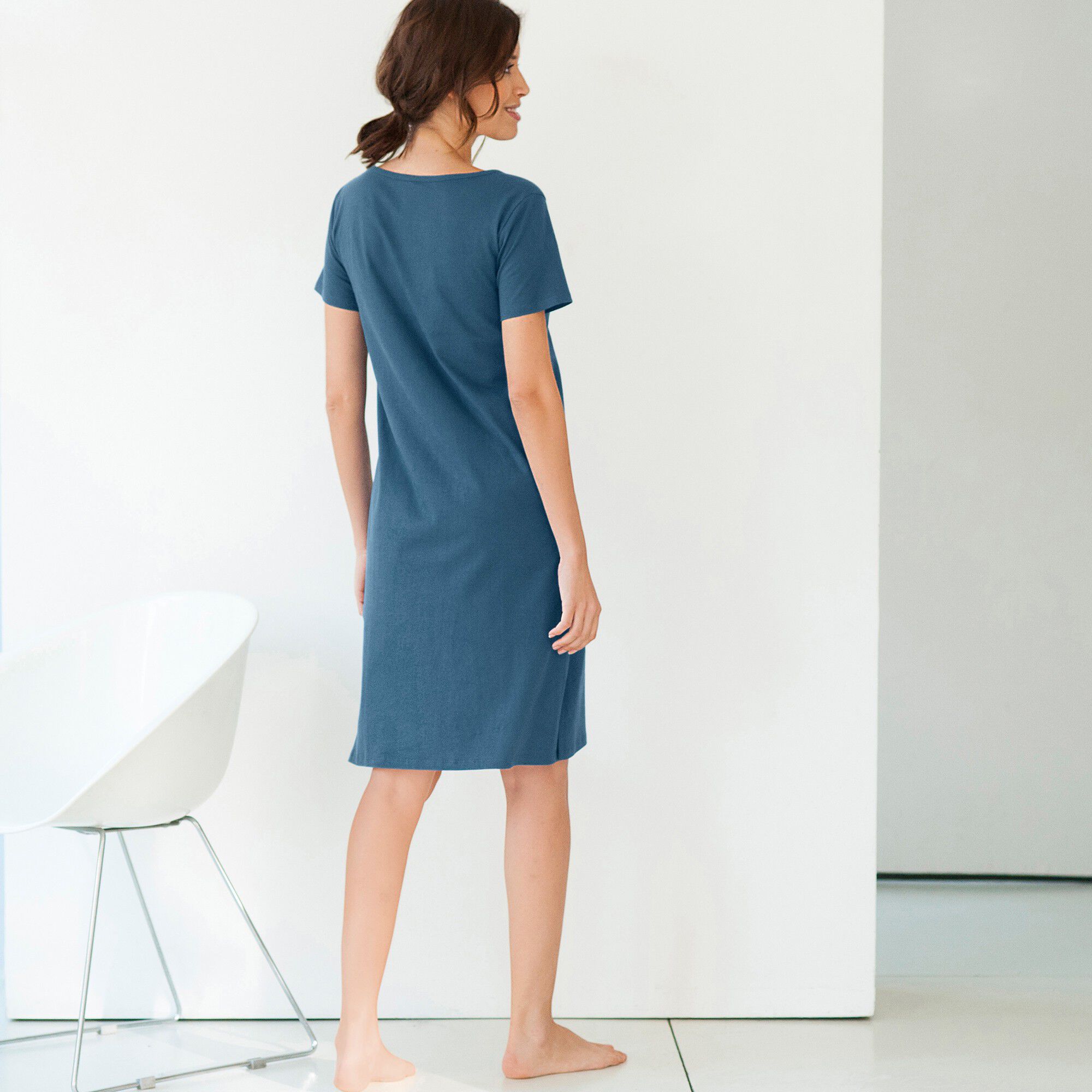 Chemise de nuit courte manches courtes – imprimé night sky