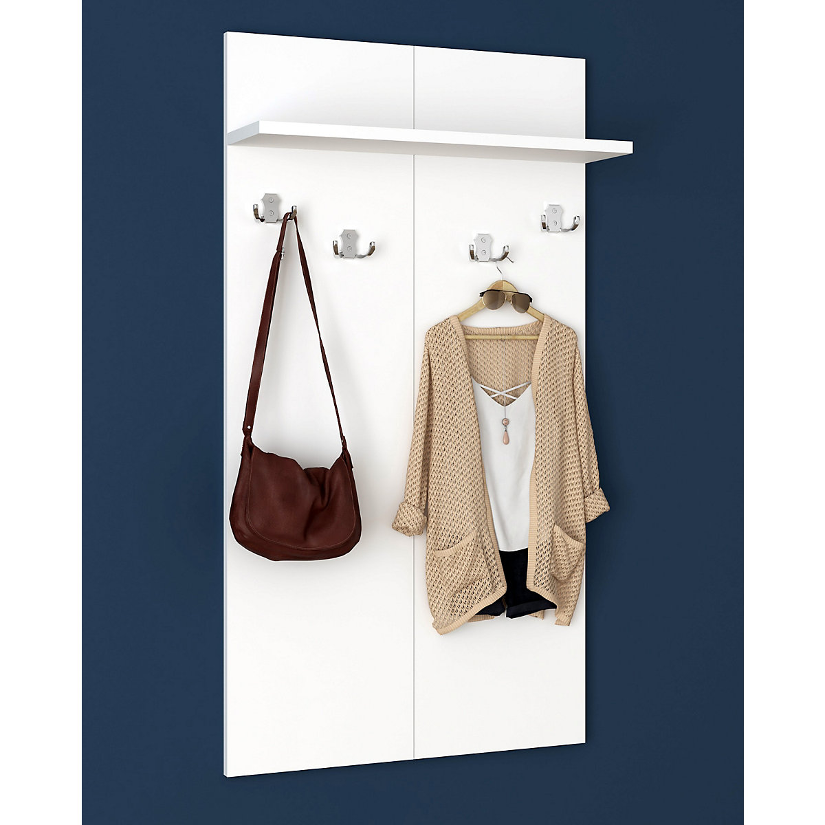 Holz Hakenleiste Wandgarderobe Garderobenleiste Wandpaneel Flur Garderobe Gados XS