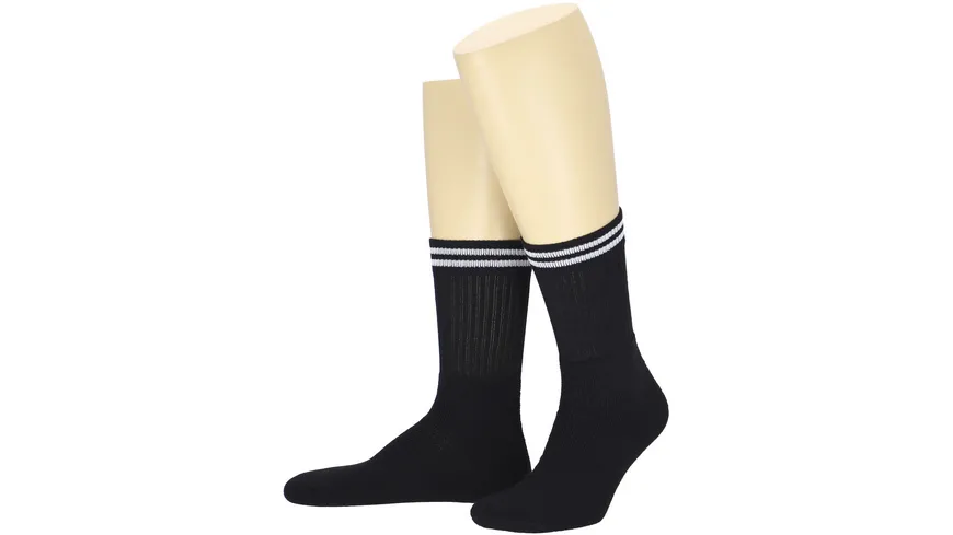MOVE UP Unisex Sportsocken Ringel 3er Pack schwarz