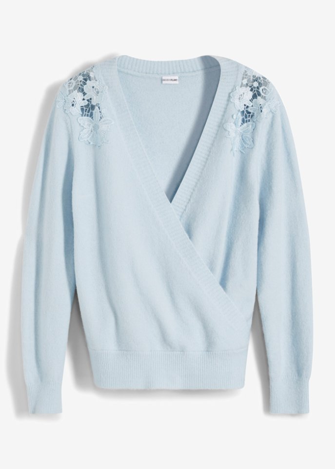 Pullover in Wickeloptik