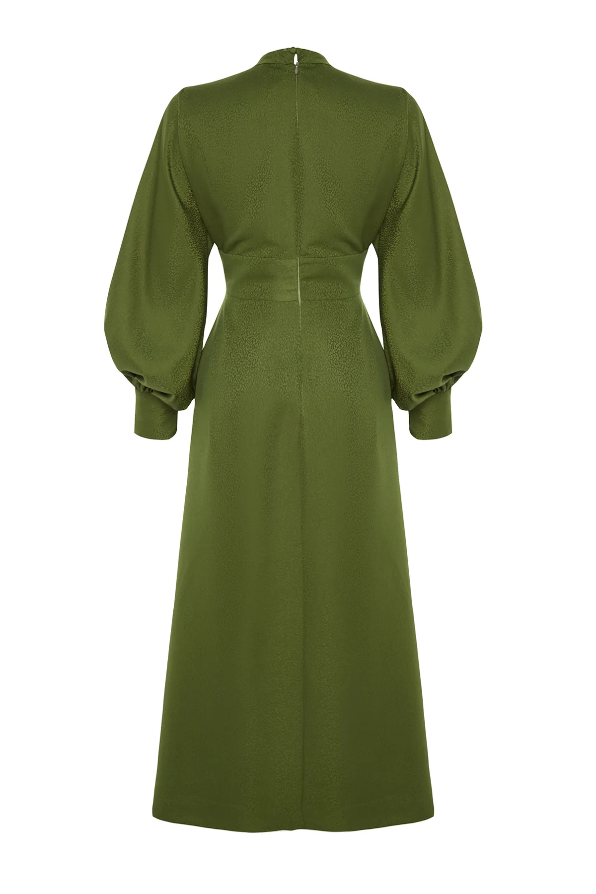 Trendyol Modest  Grüner, taillierter Jacquard-Satin mit Blumenmuster TCTSS23DB00017