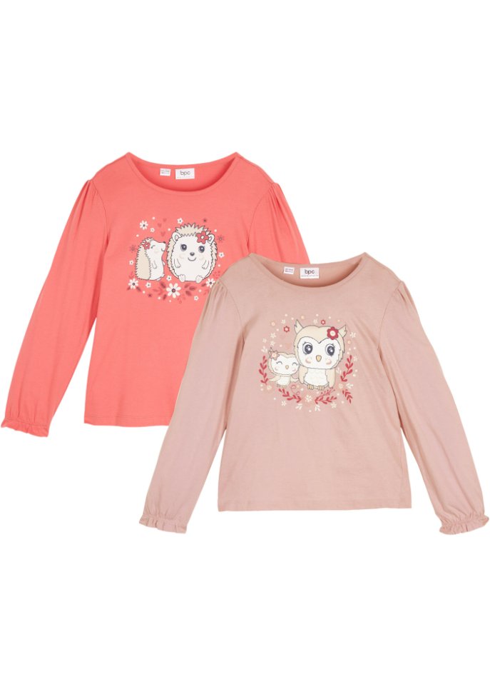 Mädchen Langarmshirt (2er-Pack)
