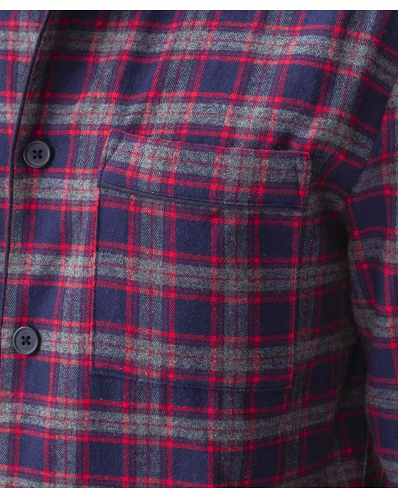 Pyjaveste en flanelle pur coton, manches longues